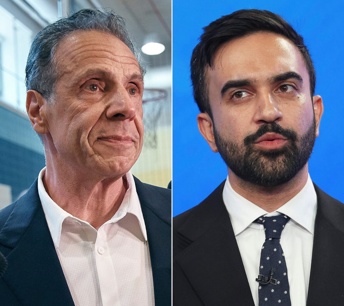 फोटो: न्यूयॉर्क शहर में न्यूयॉर्क मेयरल उम्मीदवार, एंड्रयू कुओमो, 24 जून, 2025 और न्यूयॉर्क शहर में मेयरल उम्मीदवार ज़ोहरन ममदानी, 4 जून, 2025।